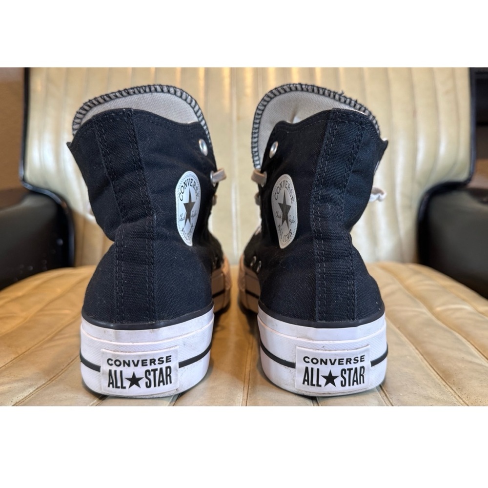 Converse Chuck Taylor All Star Black Platform High Tops Women’s 9 Y2K - Picture 3 of 7
